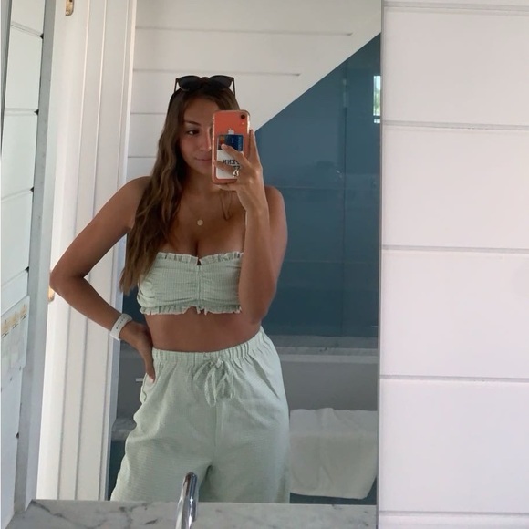 Princess Polly Tidelands Set Two-Piece Gingham Green - Picture 5 of 6